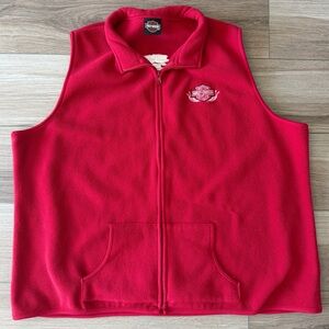 Harley Davidson Red Fleece Vest